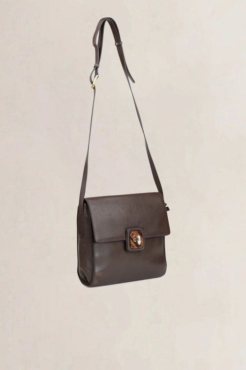 Delvaux Brown Leather Crossbody Bag