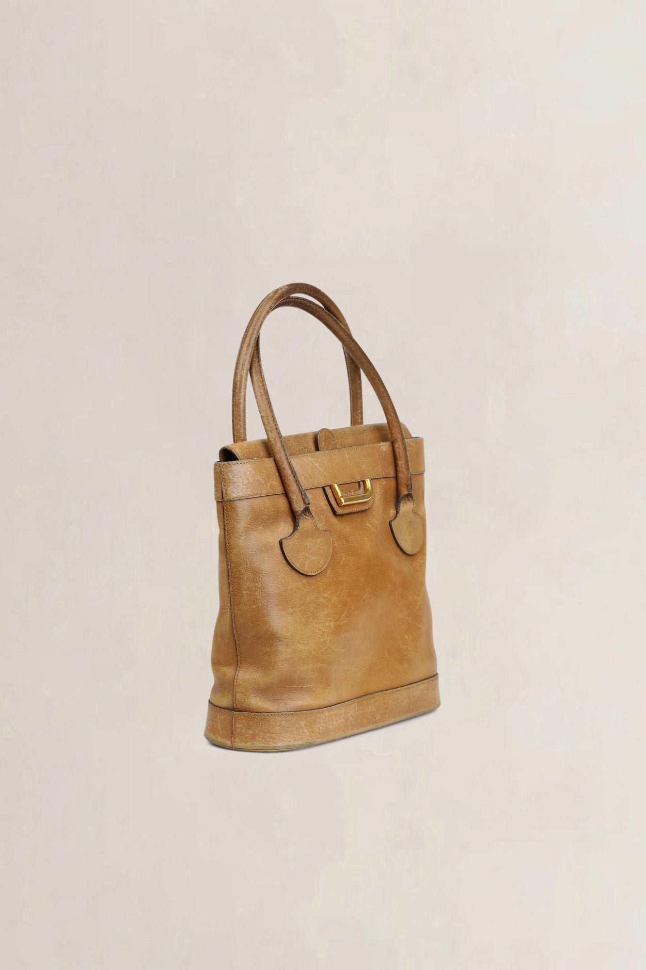 Delvaux Camel Top Handle Bag