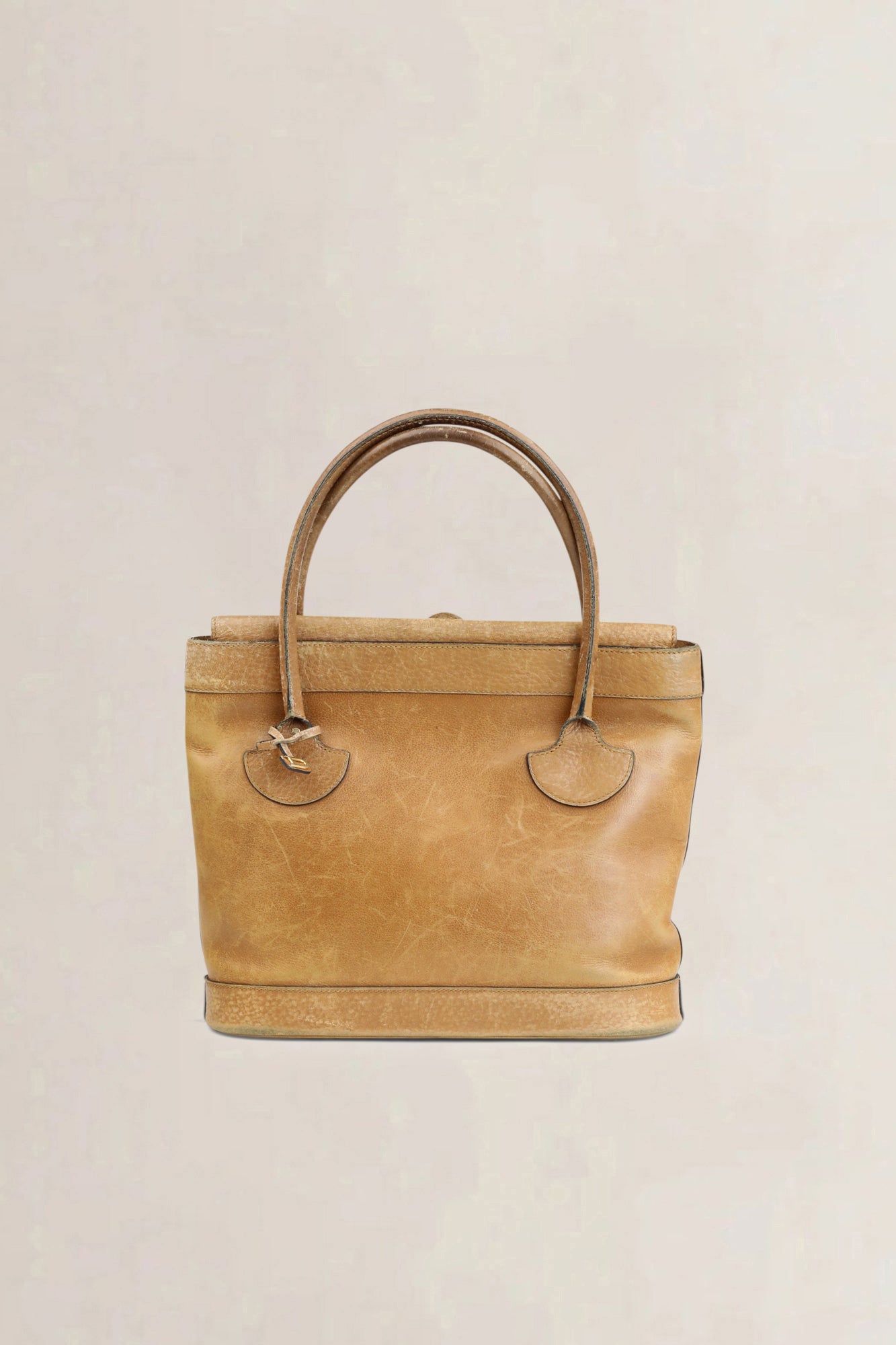 Delvaux Camel Top Handle Bag