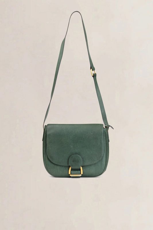 Delvaux Green Leather Crossbody Bag