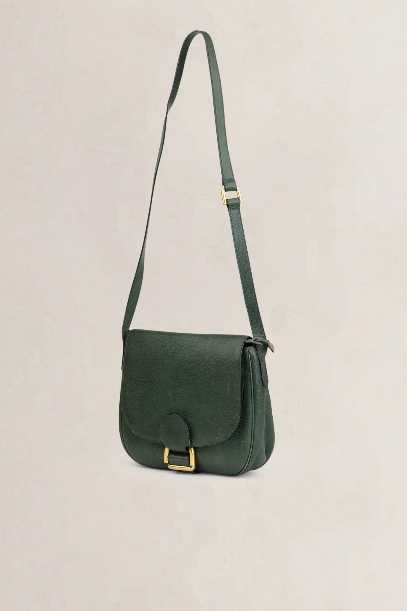 Delvaux Green Leather Crossbody Bag