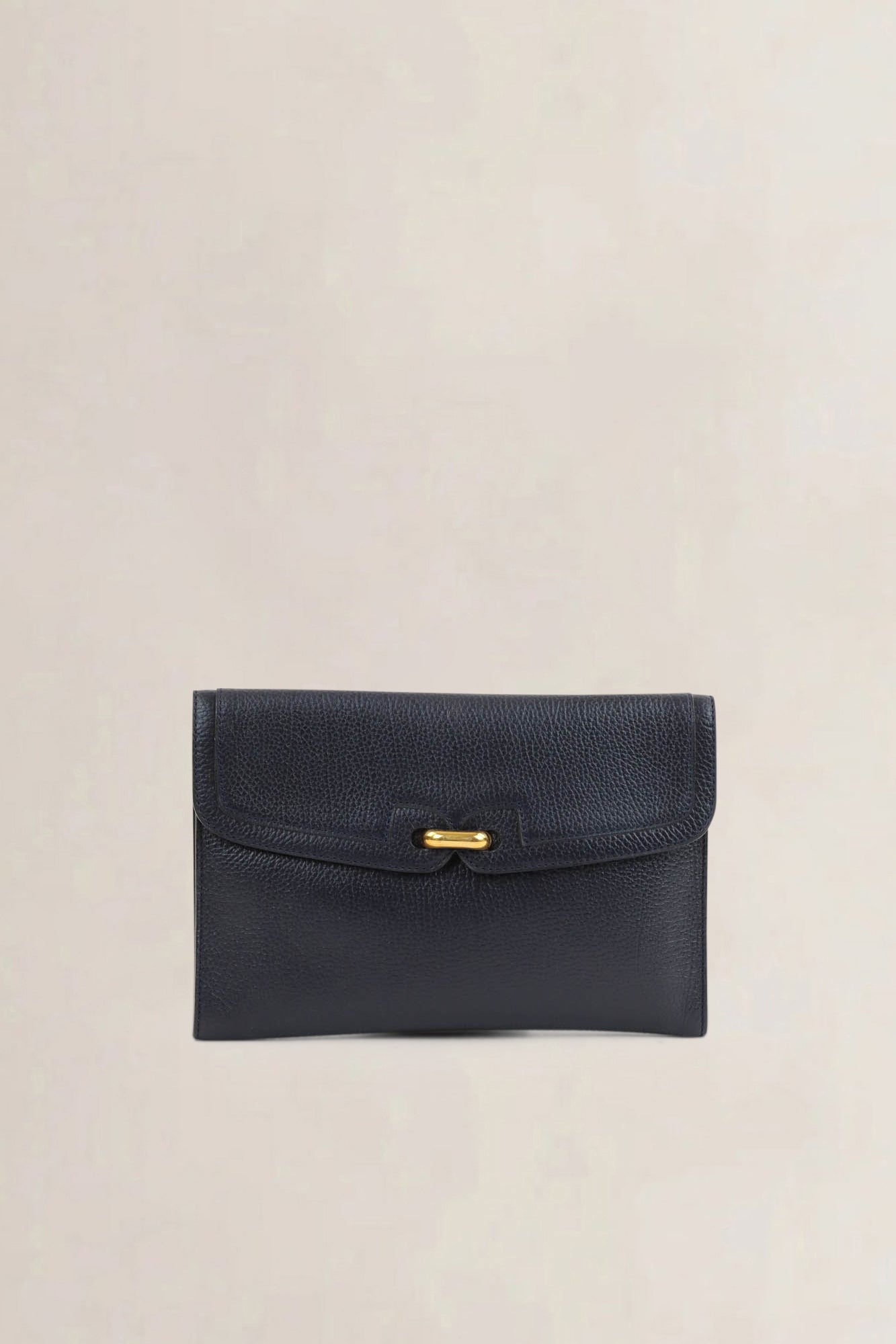 Delvaux Blue Leather Clutch