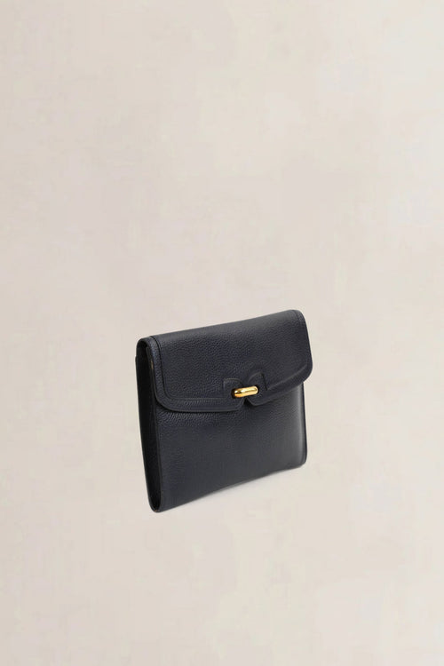 Delvaux Blue Leather Clutch