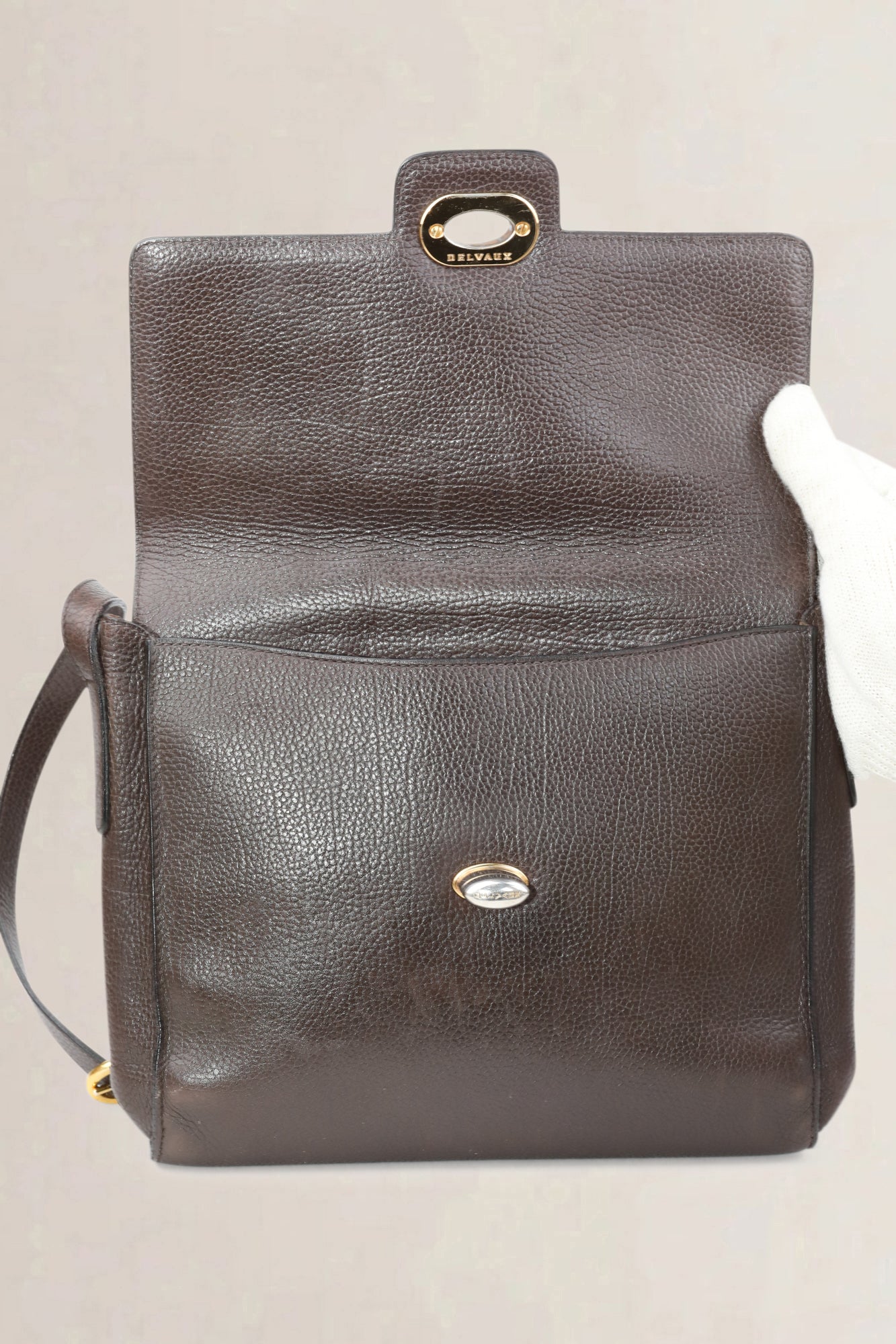 Delvaux Brown Leather Crossbody Bag