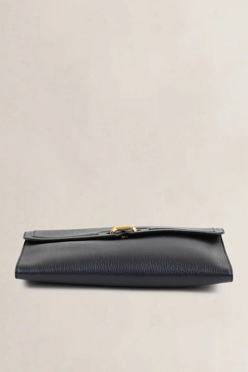 Delvaux Blue Leather Clutch