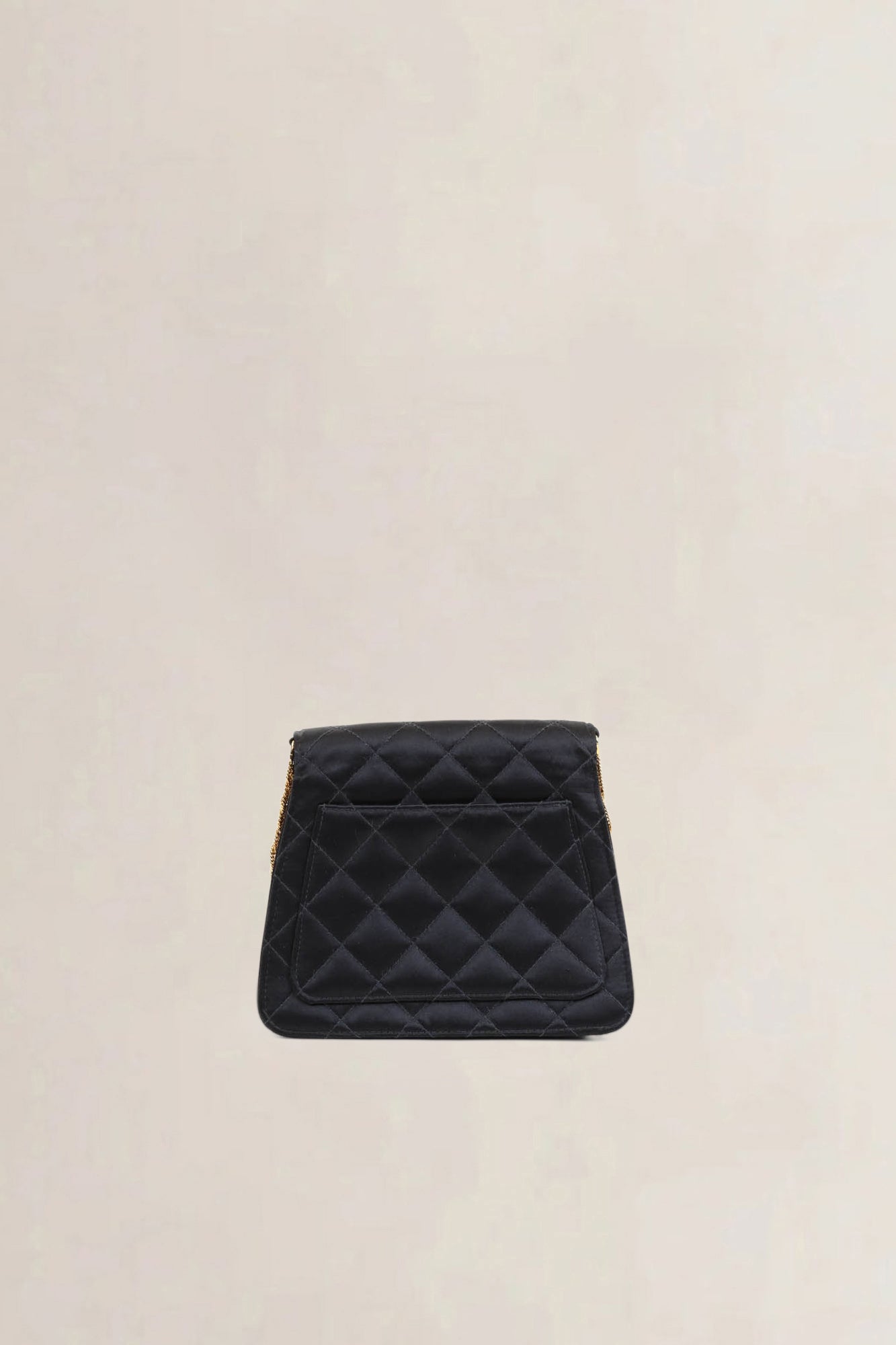 Chanel 1997 - 1999 Black Quilted Satin Evening Crossbody Bag