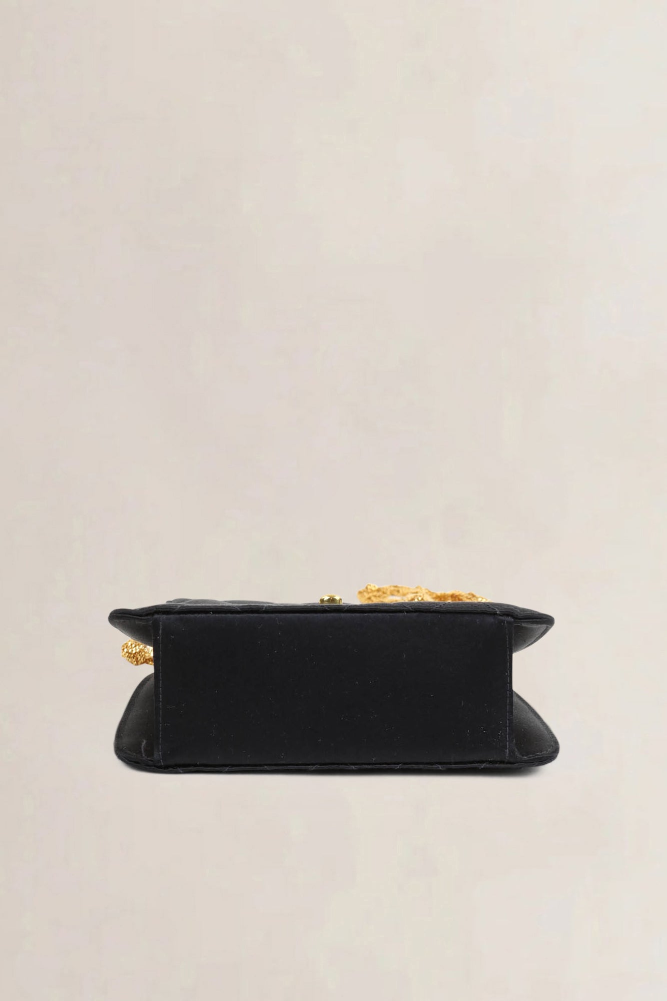 Chanel 1997 - 1999 Black Quilted Satin Evening Crossbody Bag