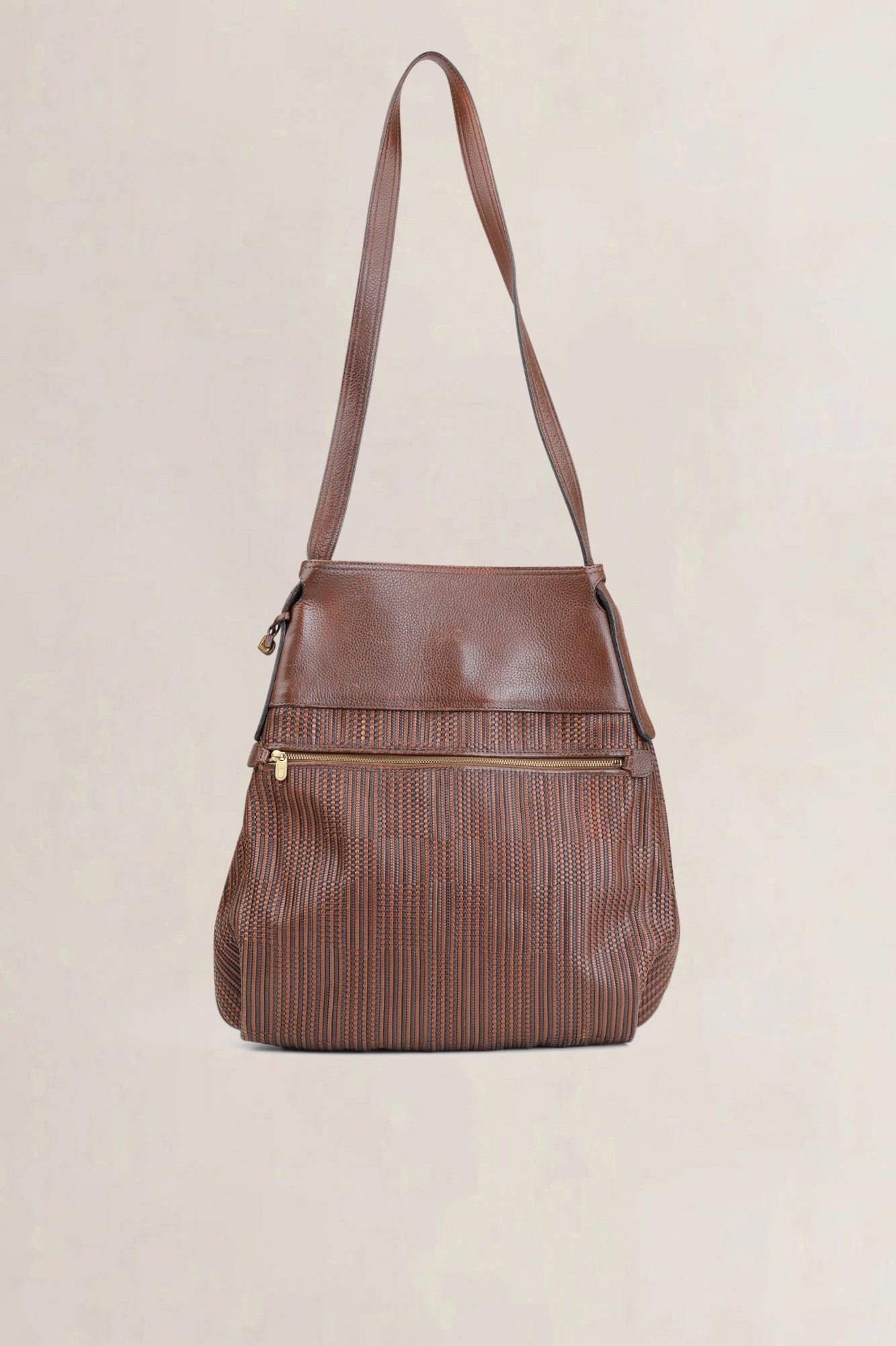 Delvaux Brown Toile De Cuir Faust Crossbody Bag