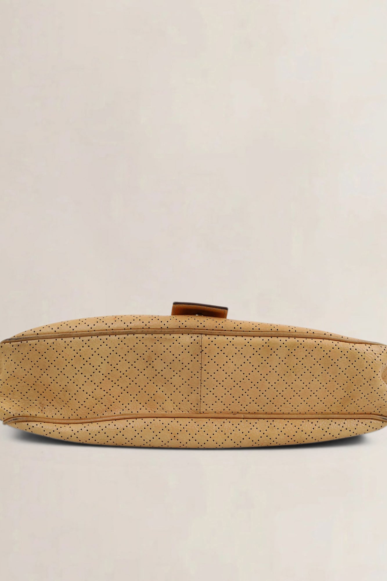 Céline Brown Leather Eyelet Satchel Shoulder Bag