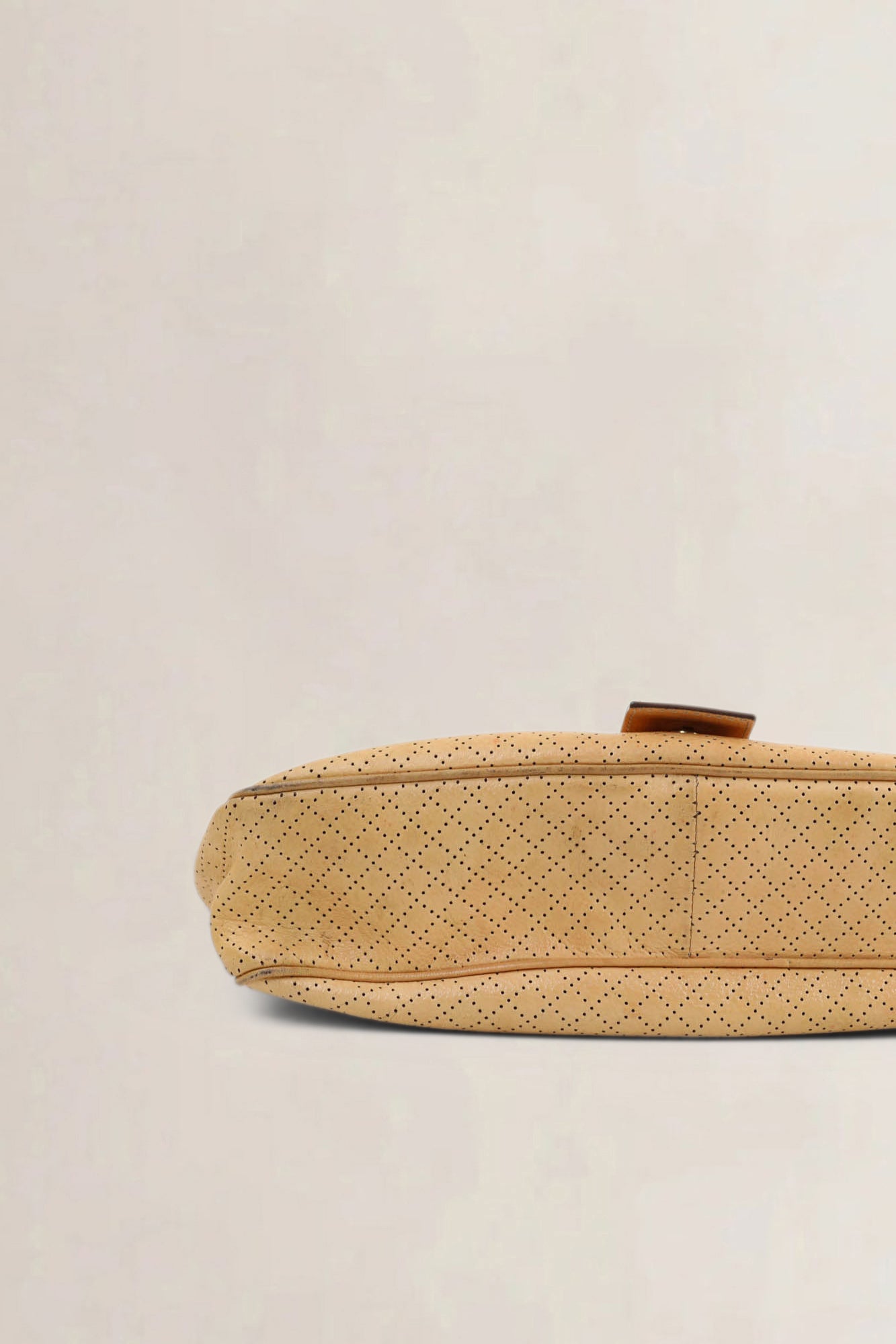 Céline Brown Leather Eyelet Satchel Shoulder Bag