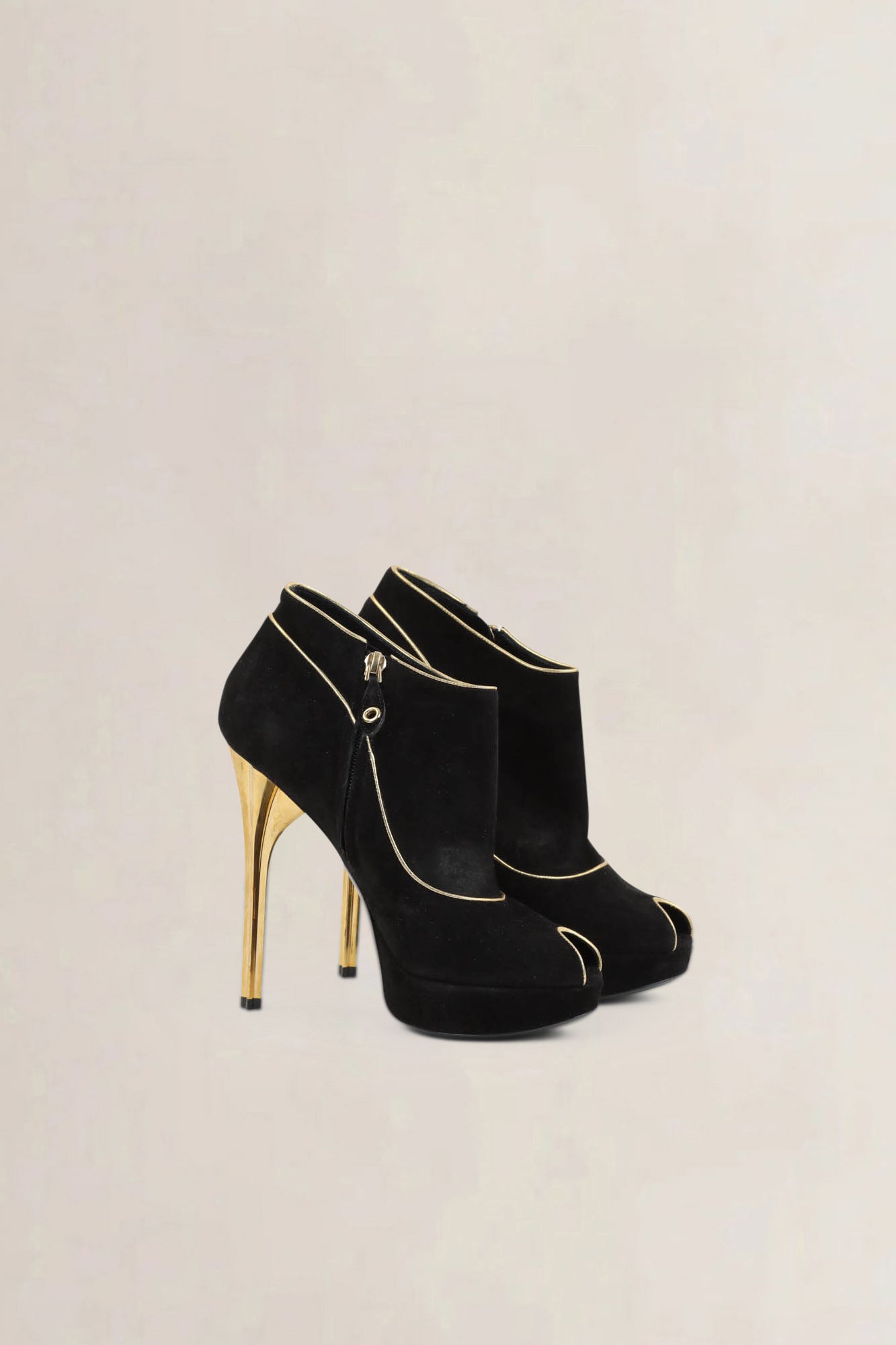 Louis Vuitton Black Suède Première Ankle Boots