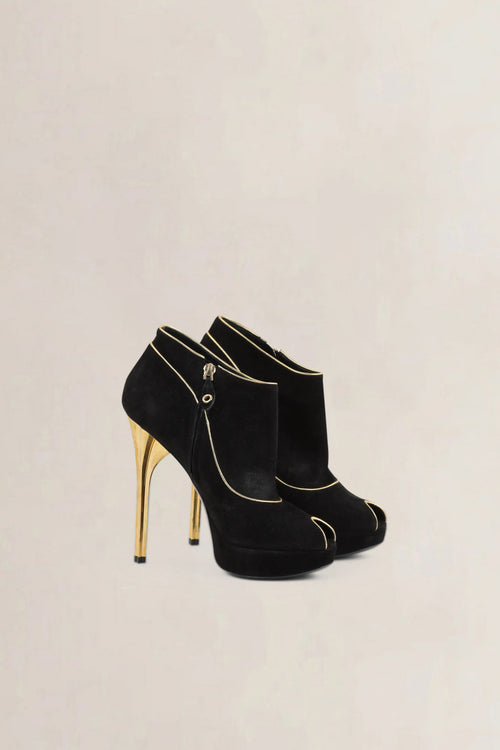 Louis Vuitton Black Suède Première Ankle Boots