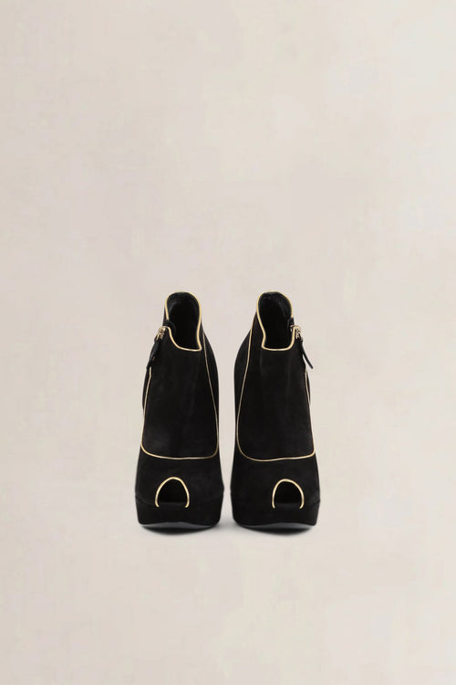 Louis Vuitton Black Suède Première Ankle Boots