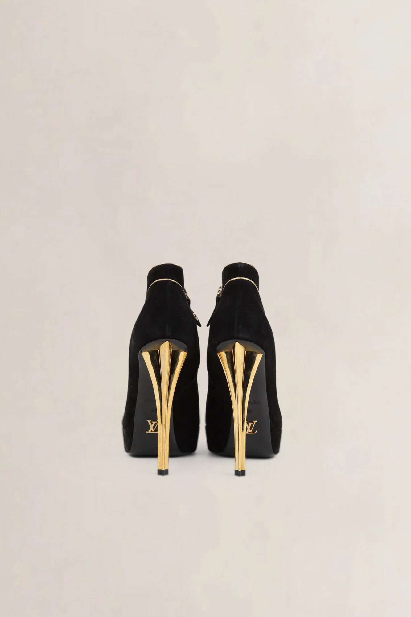 Louis Vuitton Black Suède Première Ankle Boots