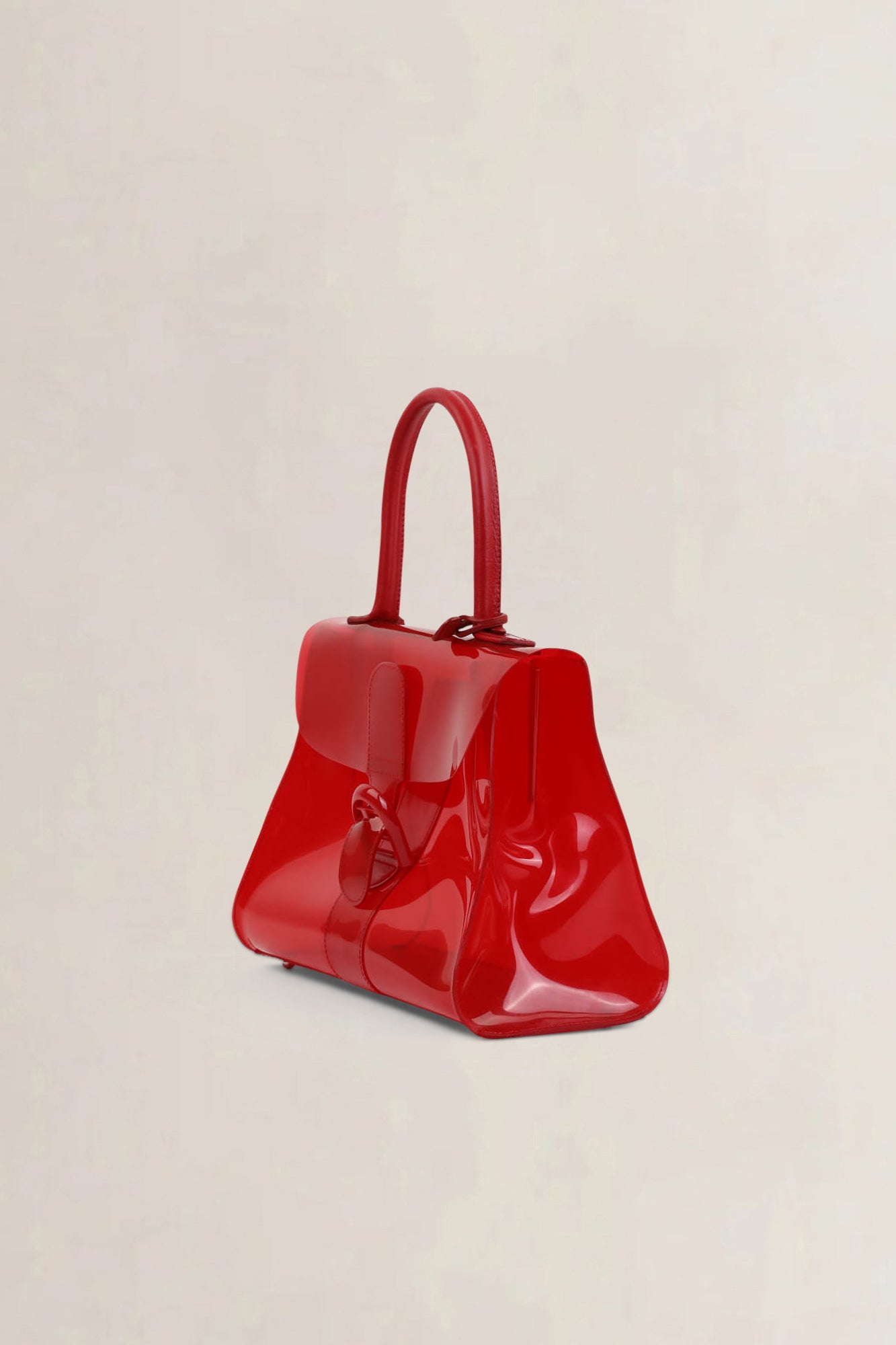 Delvaux Vinyl Chaperon Rouge MM Top Handle Bag