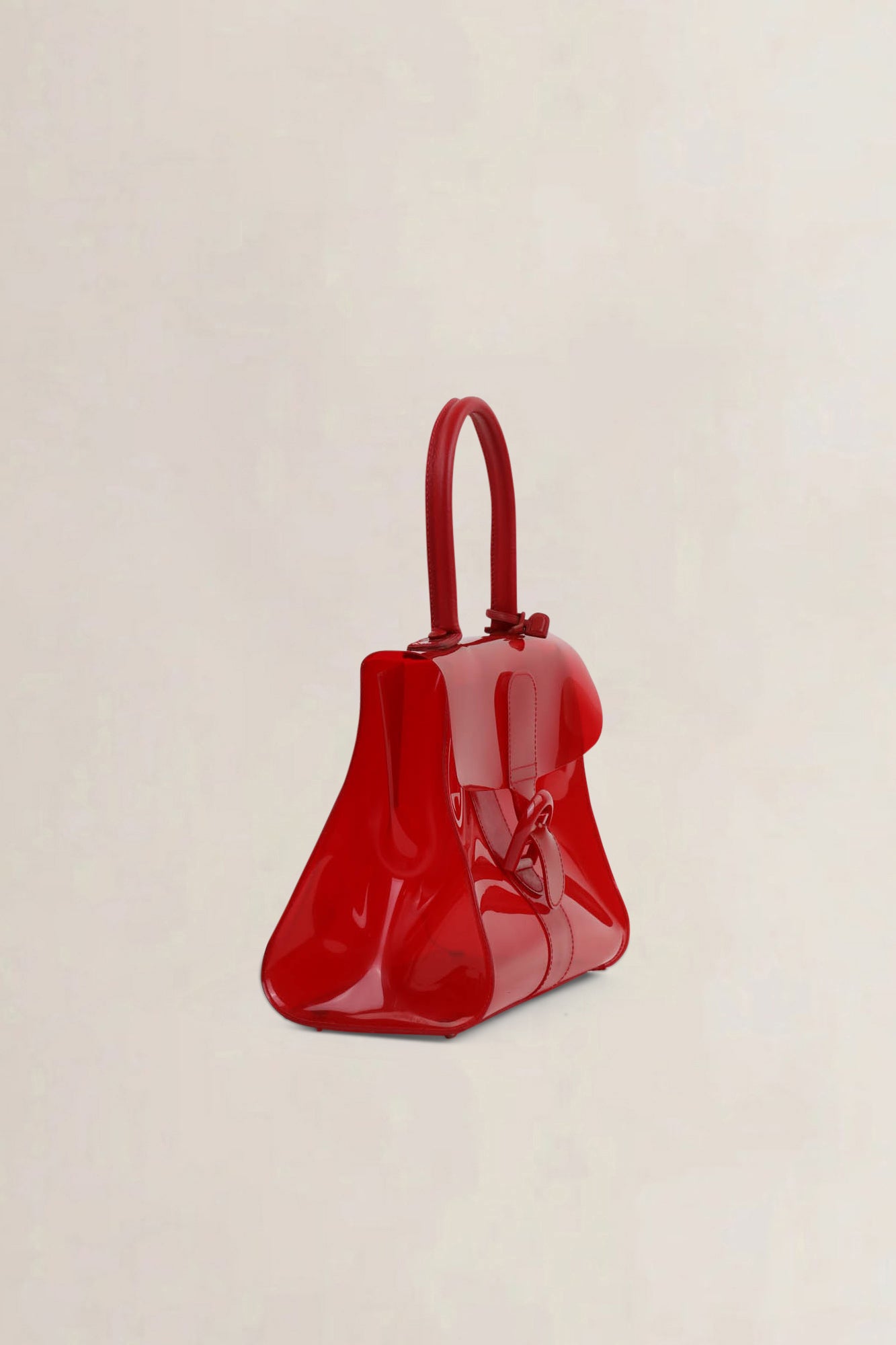 Delvaux Vinyl Chaperon Rouge MM Top Handle Bag