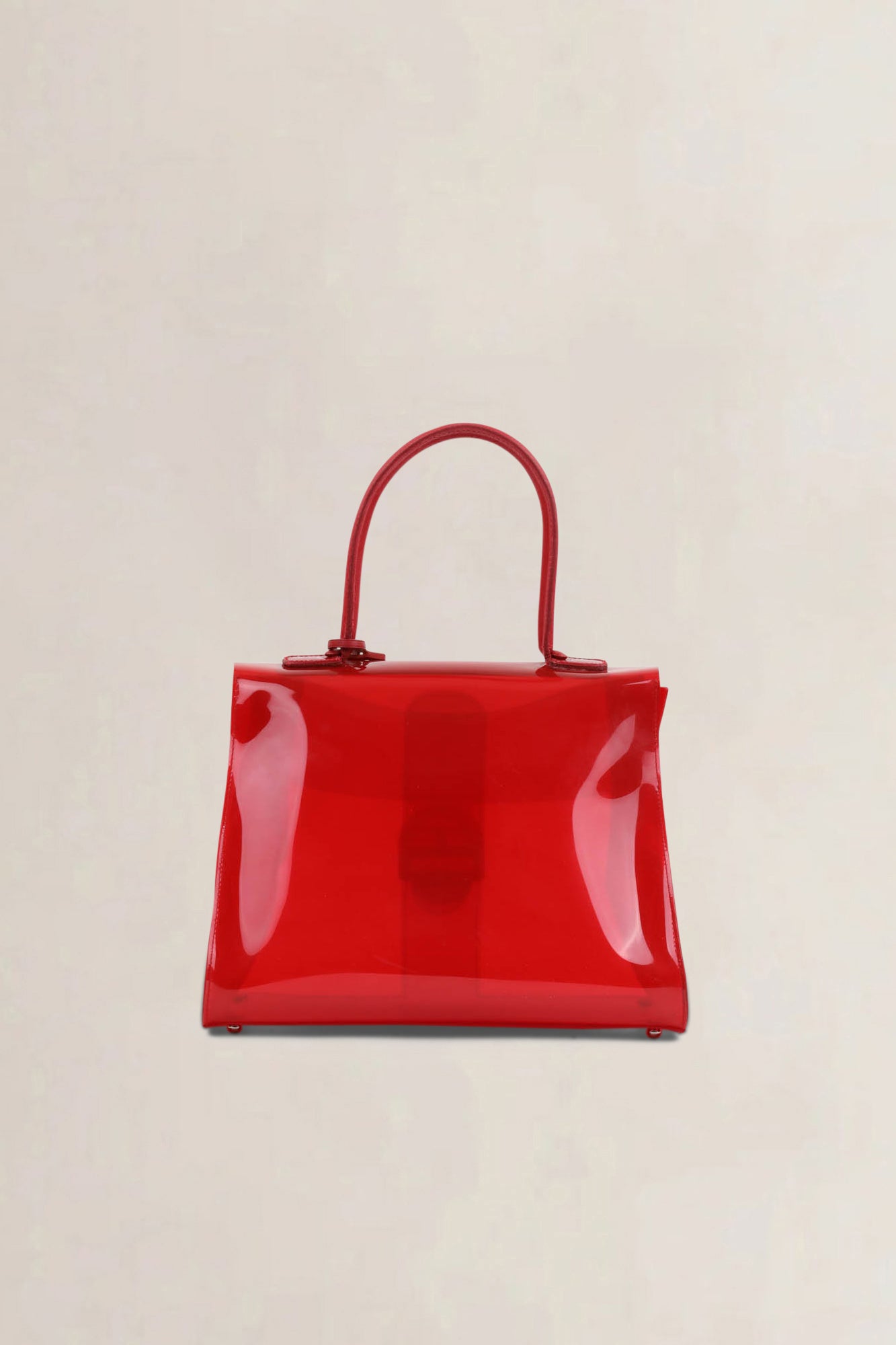 Delvaux Vinyl Chaperon Rouge MM Top Handle Bag