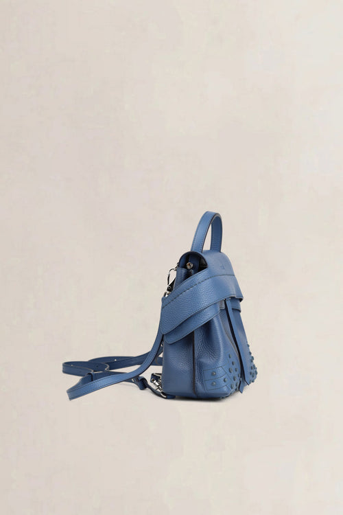 Tod's Blue Wave Leather Backpack