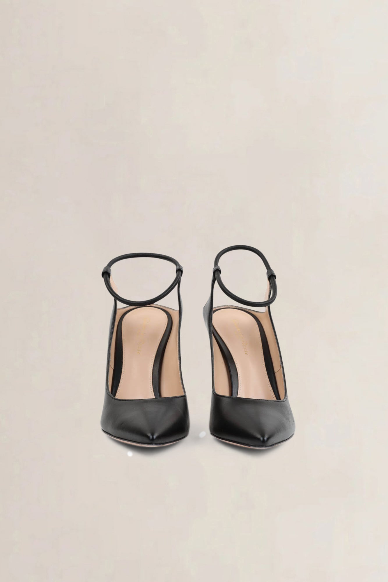 Gianvito Rossi Black Leather Karen Pumps