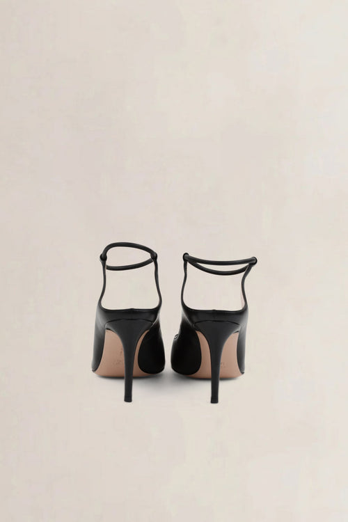 Gianvito Rossi Black Leather Karen Pumps