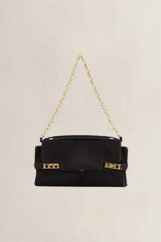 Delvaux Brown Tempête Pony Hair Shoulder Bag