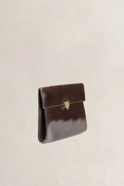 Delvaux Brown Leather Clutch