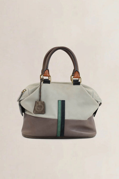 Céline Two Tone Top Handle Bag