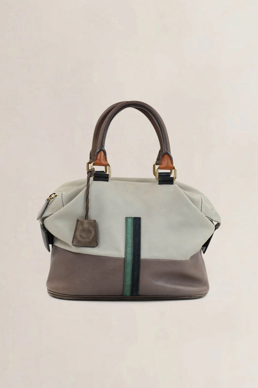 Céline Two Tone Top Handle Bag