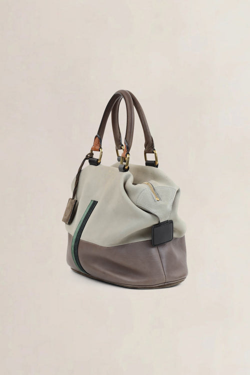 Céline Two Tone Top Handle Bag