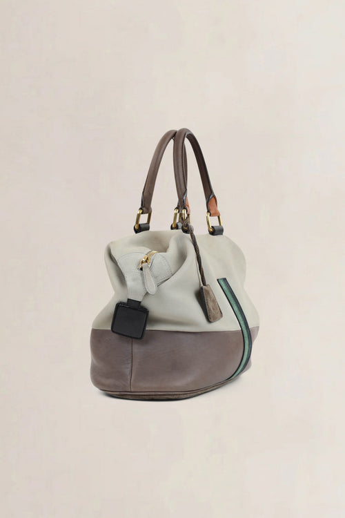 Céline Two Tone Top Handle Bag