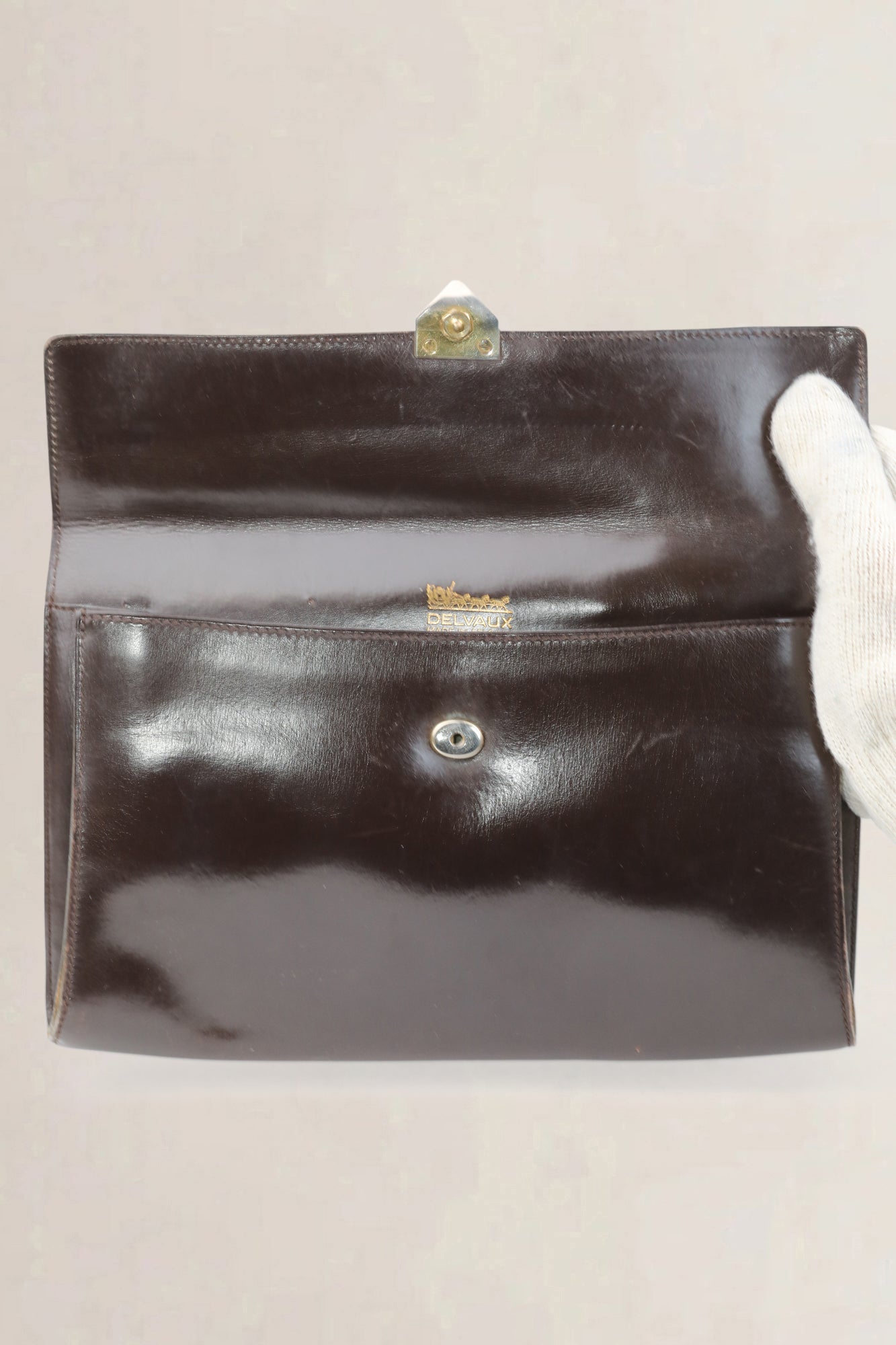 Delvaux Brown Leather Clutch