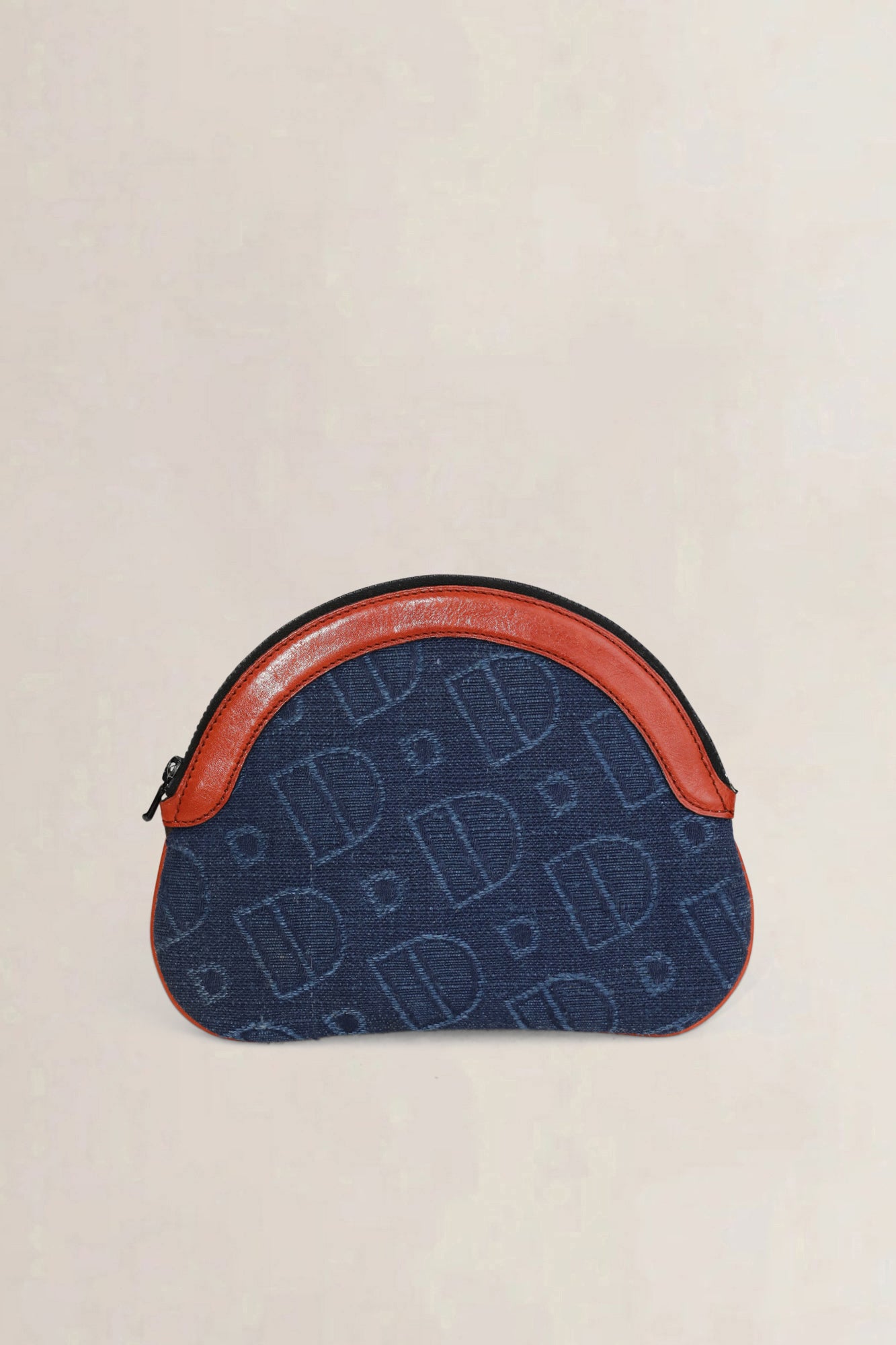 Delvaux Blauw/Bruin Leren Portemonnee