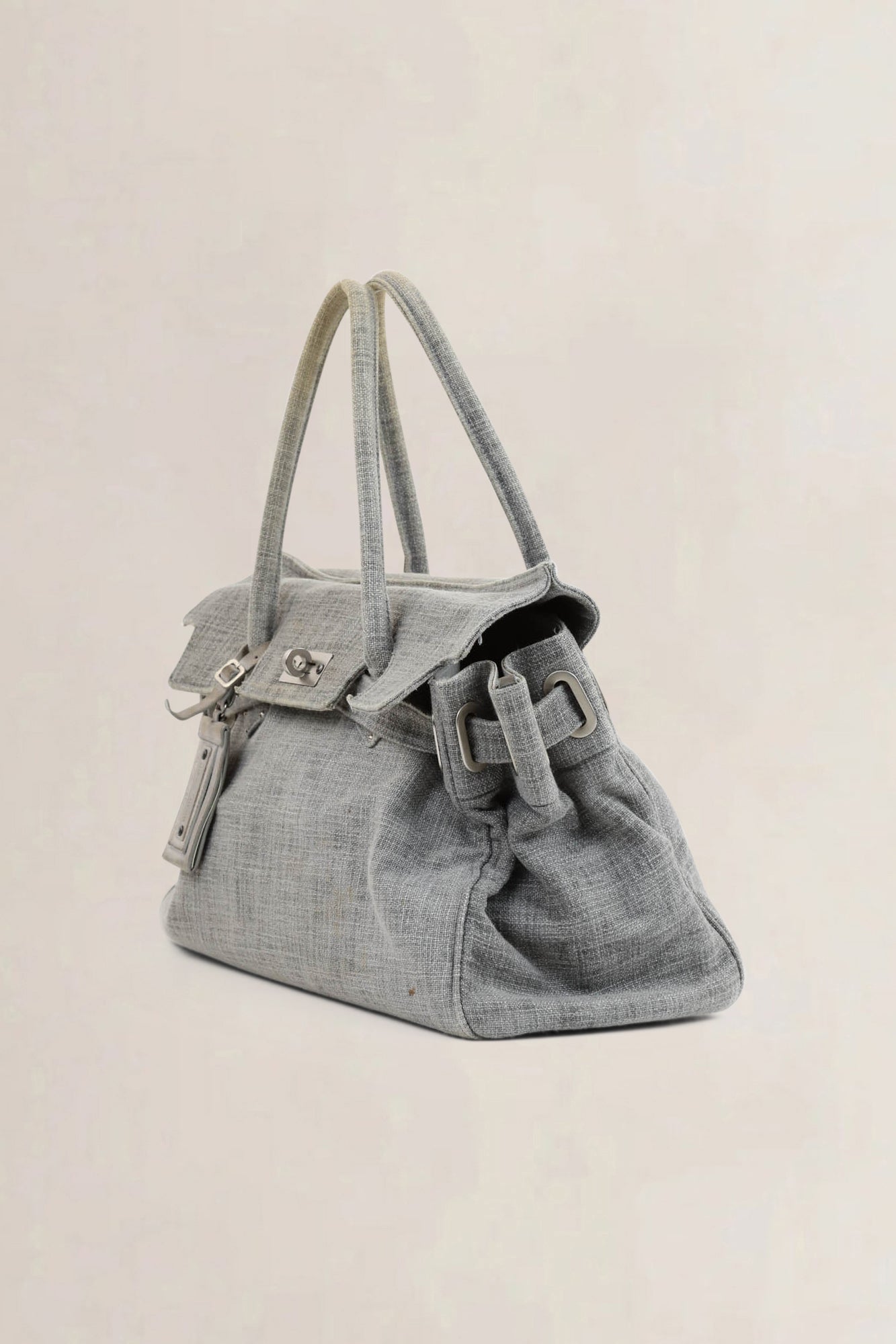 Brunello Cucinelli Grey Top Handle Bag