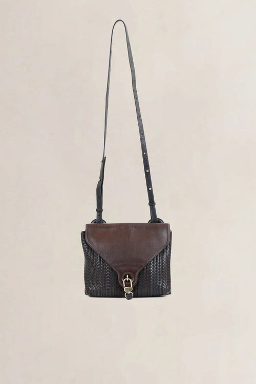 Delvaux Brown Toile De Cuir Crossbody Bag