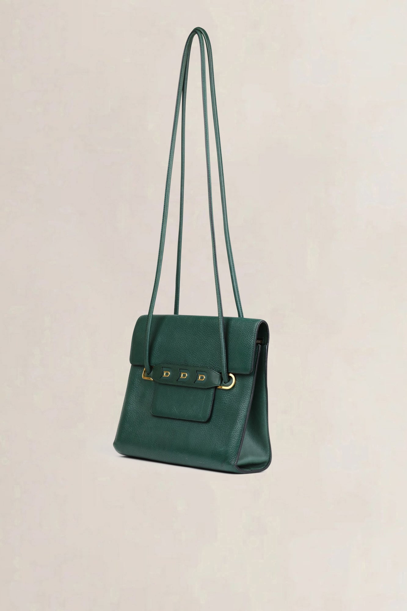 Delvaux Groene Leren Thermidor Crossbody Tas