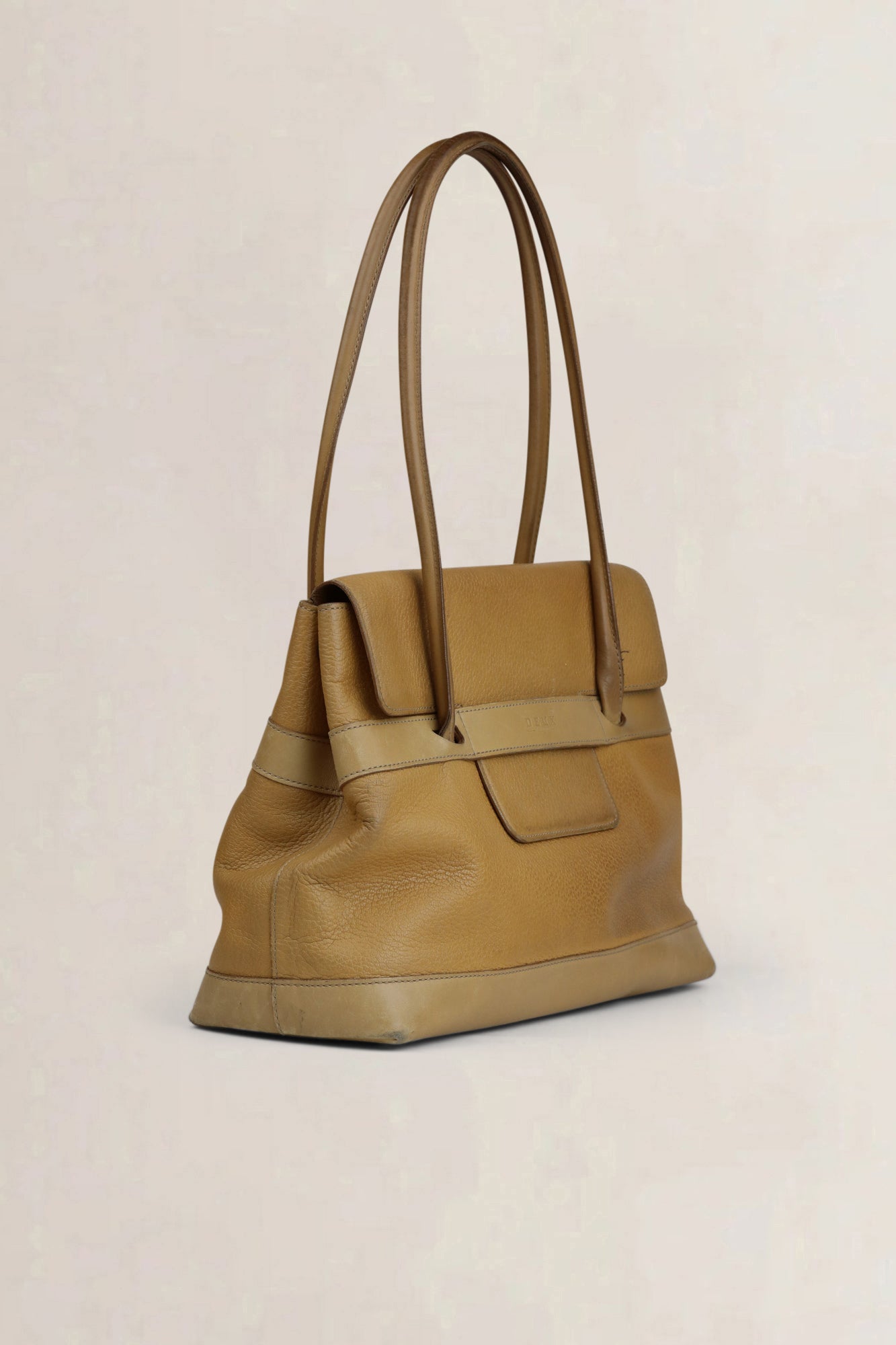 Deux de Delvaux Beige Top Handle Bag