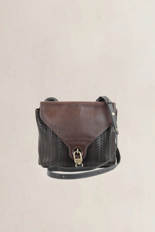 Delvaux Brown Toile De Cuir Crossbody Bag
