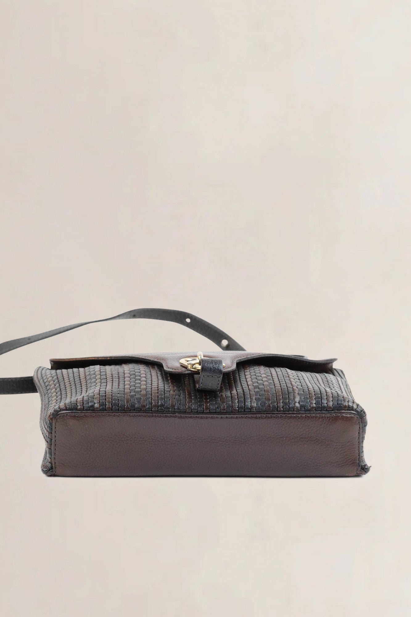 Delvaux Brown Toile De Cuir Crossbody Bag