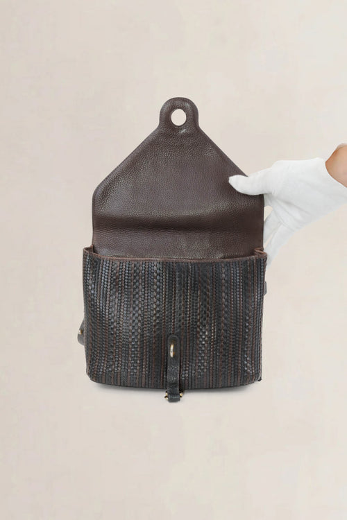 Delvaux Brown Toile De Cuir Crossbody Bag