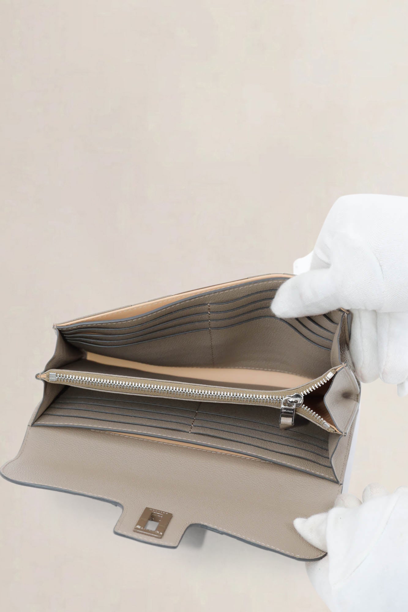 Delvaux Tourterelle Camaïeux Simplissime Wallet