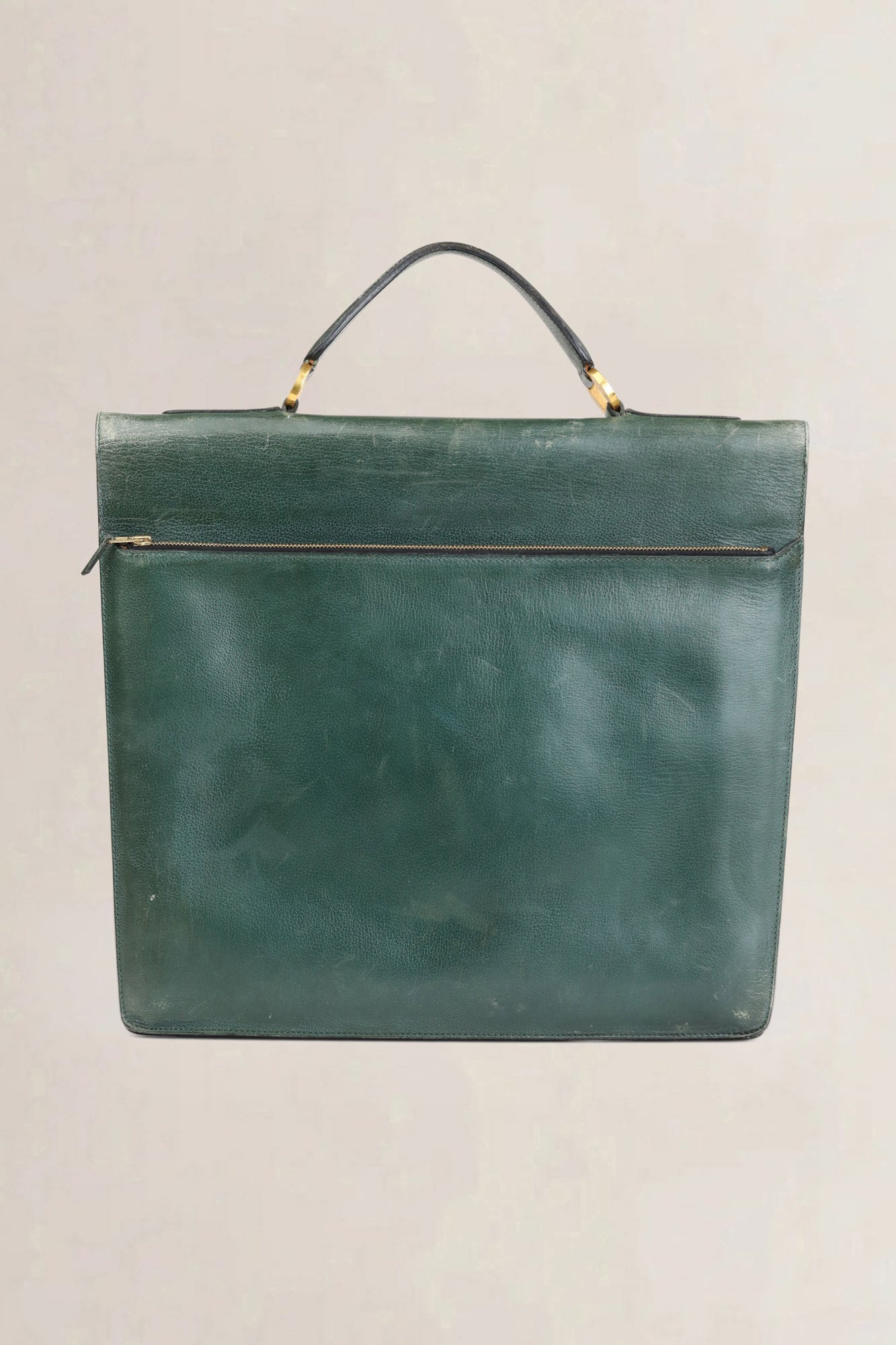 Delvaux Green Leather Briefcase