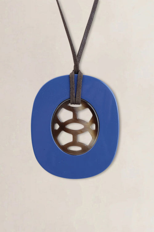 Hermès Blue Lift Pendant Necklace