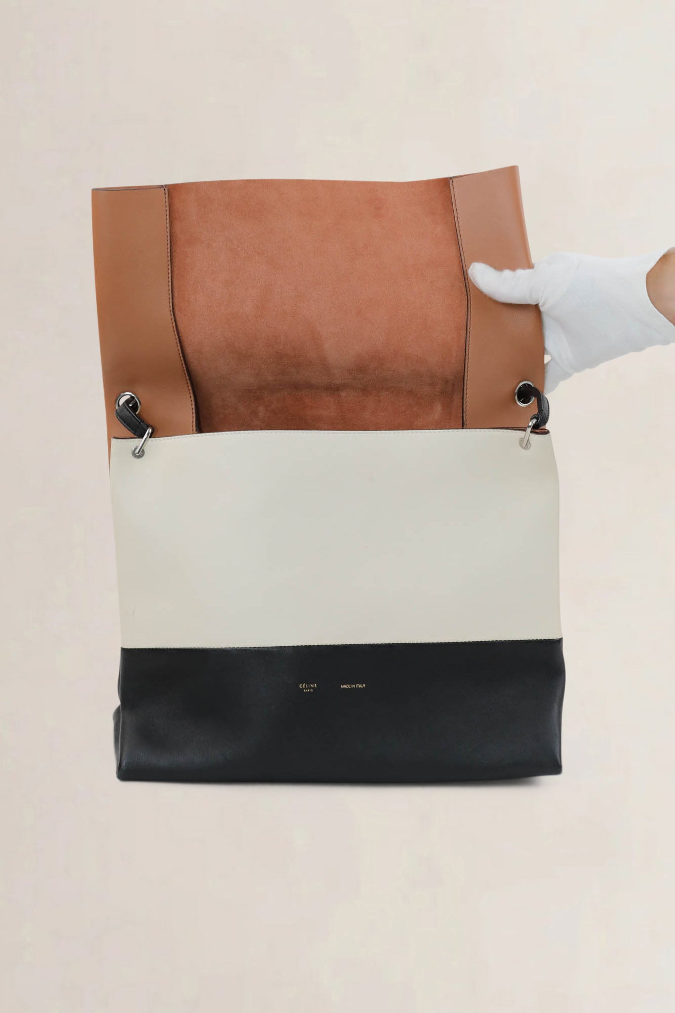 Céline Orange/Black All Soft Shoulder Bag