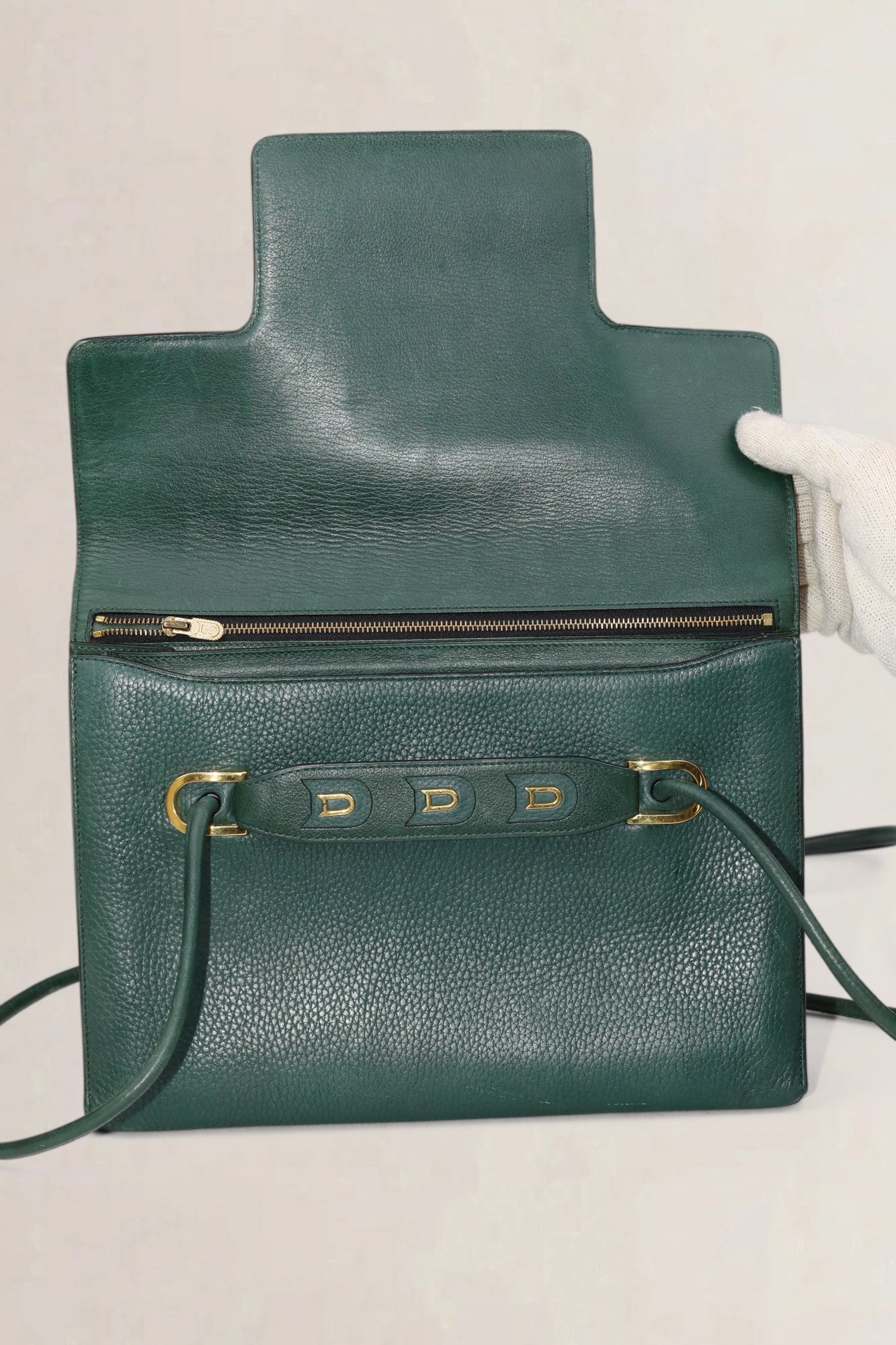 Delvaux Groene Leren Thermidor Crossbody Tas