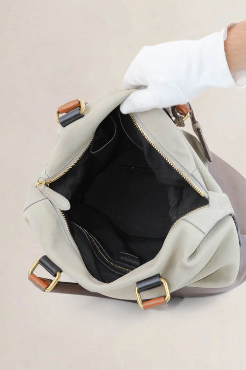 Céline Two Tone Top Handle Bag