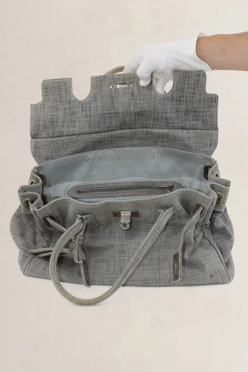 Brunello Cucinelli Grey Top Handle Bag