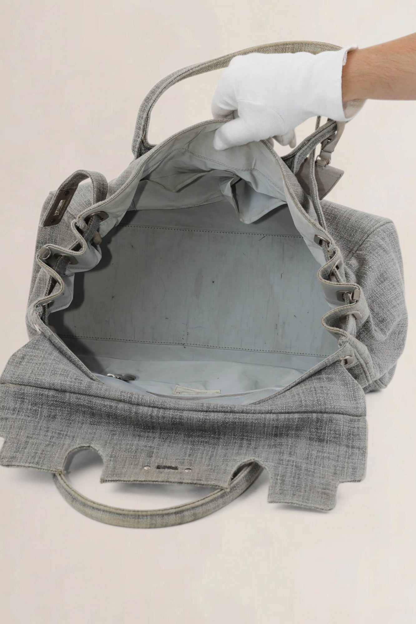Brunello Cucinelli Grey Top Handle Bag