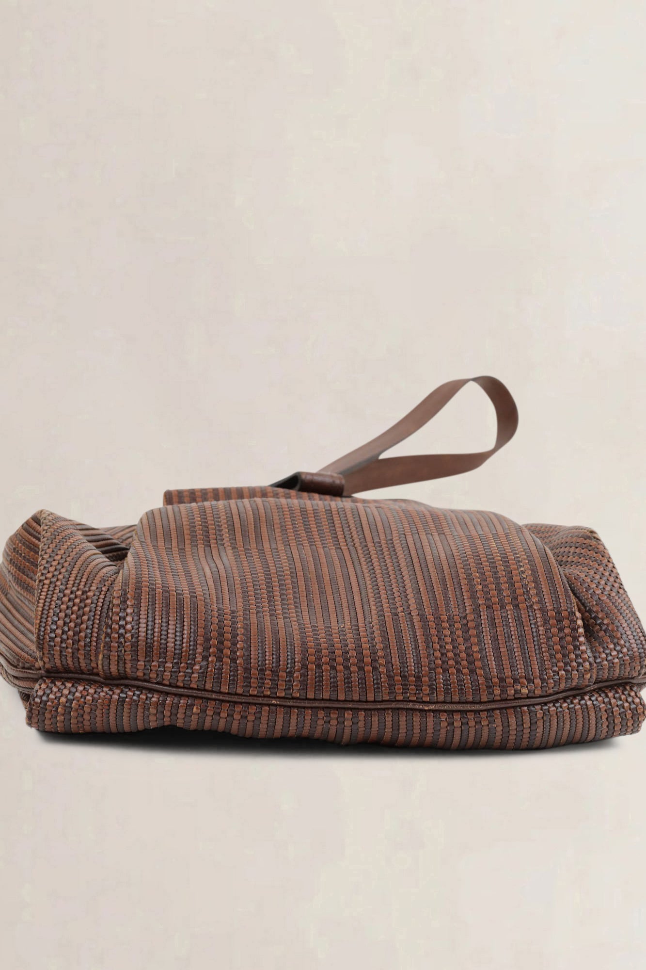 Delvaux Brown Toile De Cuir Faust Shoulder Bag