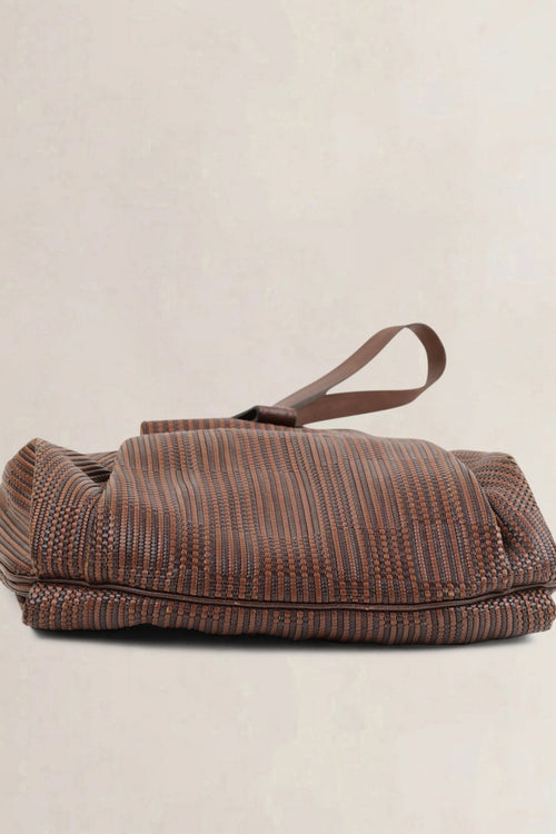 Delvaux Brown Toile De Cuir Faust Shoulder Bag