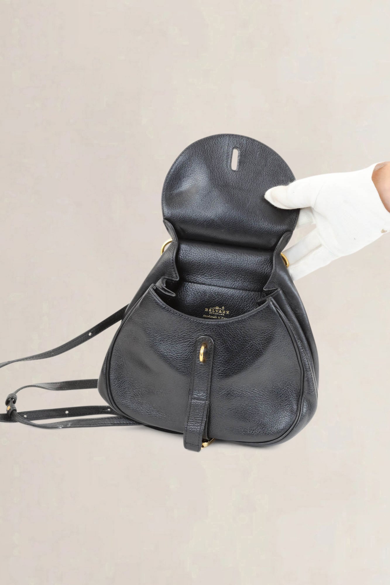 Delvaux Black Cerceau PM Backpack